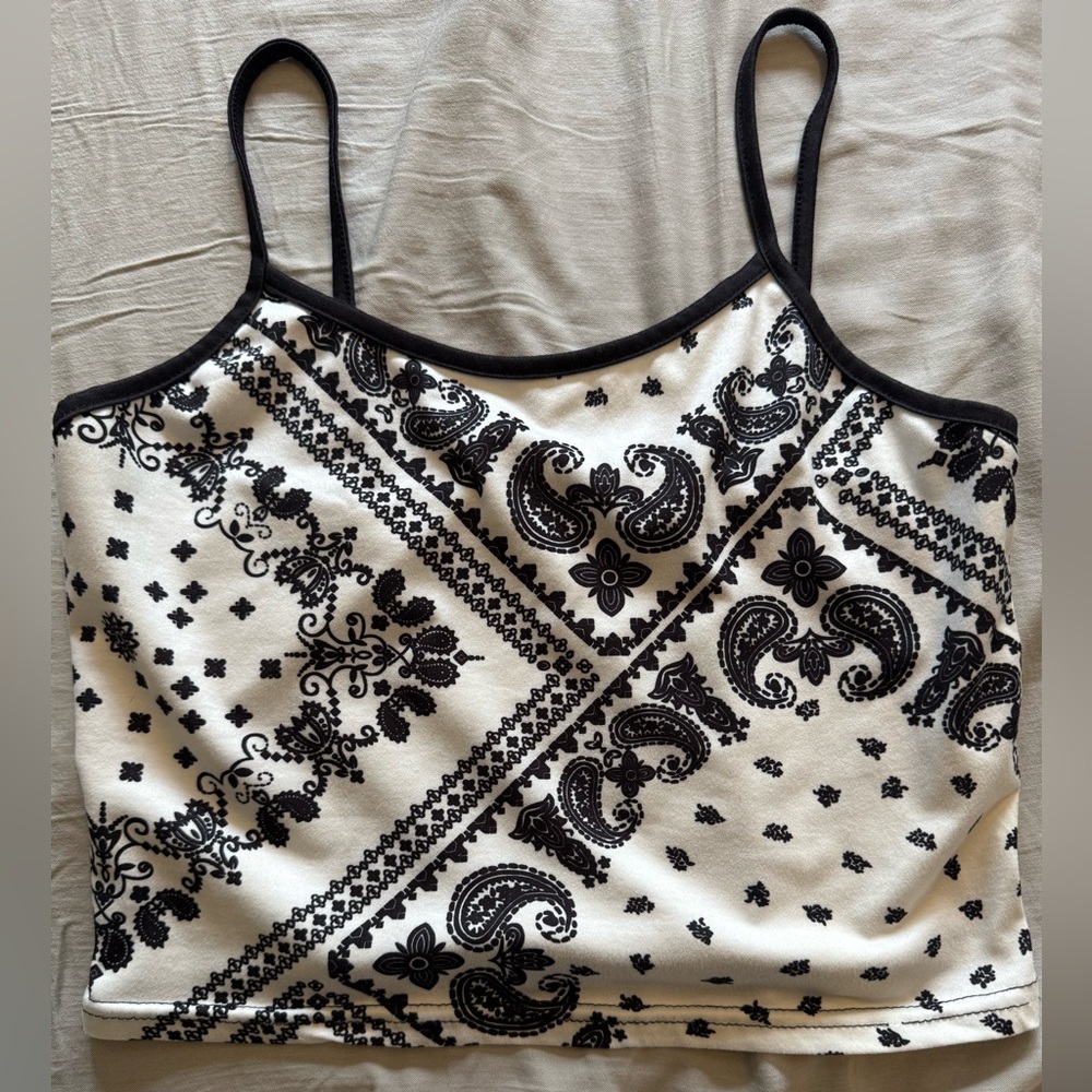 SHEIN Black and White Patterned Camisole